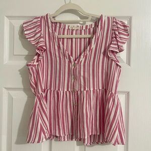 Pink Stripe Top Size S